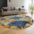 thumbnail image 6 of Addison Rugs Mayfield Premium Machine Washable Transitional Geometric Blue Round Rug, 8' x 8', 6 of 6
