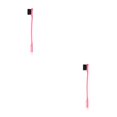 thumbnail image 3 of Seitruly Mango de cepillo para cejas Spoolie Foundation Shaping Eyeliner Pinceles para cejas multicolores Herramienta de maquillaje para ahorrar espacio Rosado 2piezas Seitruly  CBP383563, 3 of 6
