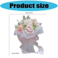 thumbnail image 3 of Wedding Bouquet Silk Flower With Pearls Detail Life Like Bride Bouquet for Wedding Ceremony Special Occasion Essential White, 3 of 4