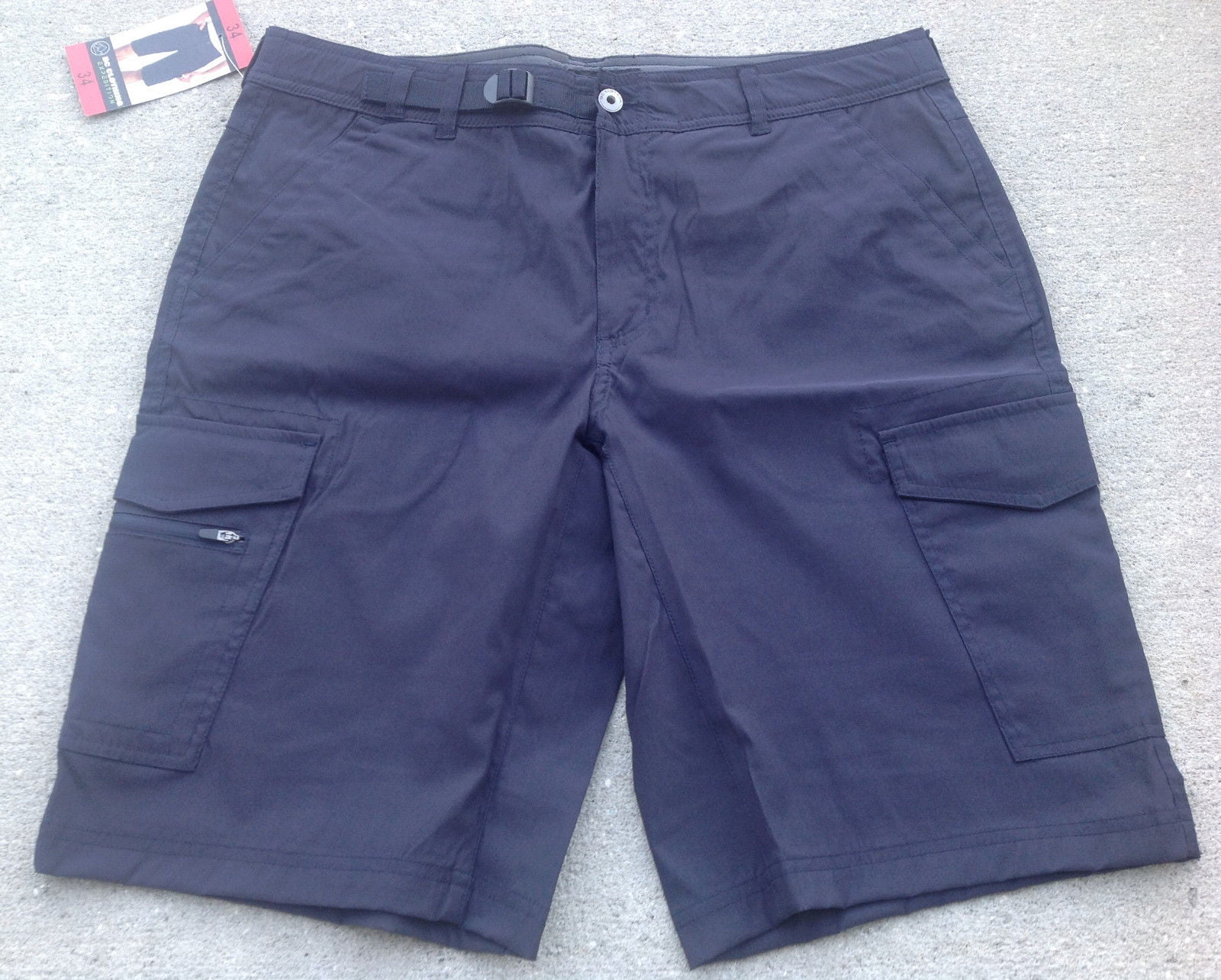 BC Clothing Men's Expedition Stretch Cargo Shorts (36, Navy)- NEW ...