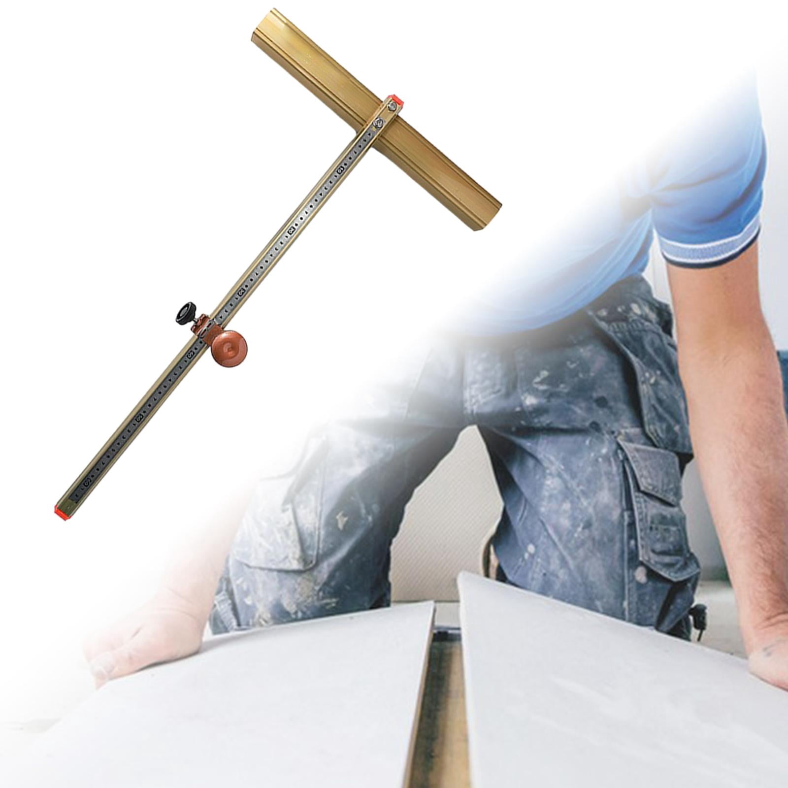 Yunhgft T-Shape Glass Cutter, Tile Cutting Tool, Professional Multifunction, Portable Glass Breaker, Glass Strip Cutter for Floor Tile And Home gold
