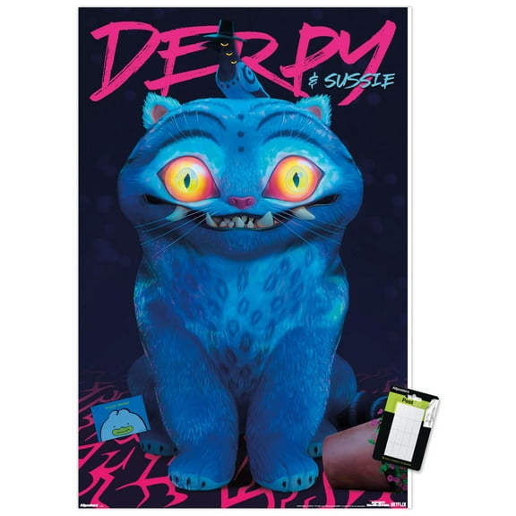 Netflix KPop Demon Hunters (2025) - Derpy & Sussie Wall Poster with Push Pins, 22.375" x 34"