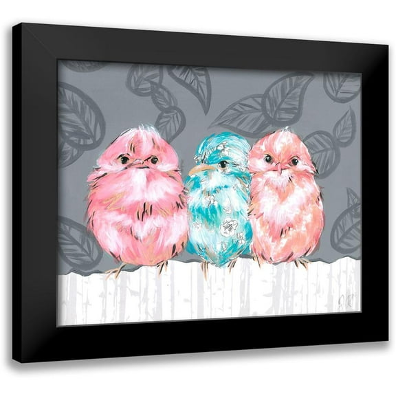 Rutledge, Jennifer 14x12 Black Modern Framed Museum Art Print Titled - Bird Trio II