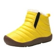 thumbnail image 2 of Cethrio Big Boys Girls Snow Boots, Non Slip Waterproof Lightweight Warm Winter Shoes Yellow Size 1 Big Kids, 2 of 5