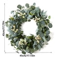 thumbnail image 2 of Spring Door Wreath, 20" Artificial Spring Wreath with Greenery, White Berries and Floral Accents - Spring Wreaths for Front Door, Outdoor All Year, Spring Decor for Home,Porch, Party, 2 of 7