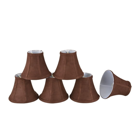 Aspen Creative Corporation 6'' Suede Bell Candelabra Shade (Set of 6)