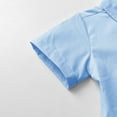thumbnail image 6 of Boys Button Down Shirts Light Blue Short Sleeve Shirt Boys Boys Formal Shirt Uniforms for Boys Boys Girls Fashion, 6 of 9