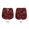 thumbnail image 3 of Susaid Red Glitter Texture Print Women's High Waisted Running Shorts Quick Dry Athletic Gym Track Workout Shorts Zip Pocket-Small, 3 of 7