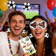 thumbnail image 4 of Set de accesorios para fiestas de fútbol con cintas, gafas para fotos y decoraciones para el día del partido, 4 of 6