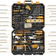thumbnail image 2 of 198 Piece Tool Set, General Household Hand Tool Kit Socket Wrench Auto Repair Tool, W/ Storage Case, Orrange, 2 of 5