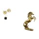 thumbnail image 5 of Estatua de hoja, escultura de hoja, figura de caballo, estatua de caballo de pie, hecha a mano de hierro, madera y resina con base de madera, adecuada, 5 of 8