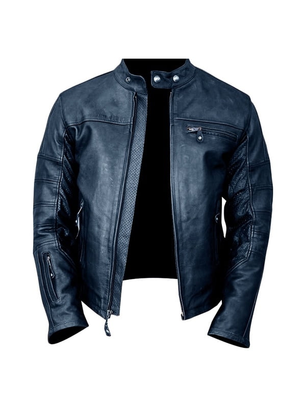 Men Punk Style Faux Leather Jacket Plus Size S-5XL Veste en similicuir ...