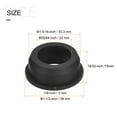 thumbnail image 2 of Unique Bargains Support de Illet en Caoutchouc Dia 1-5/16 Pieds (33.3mm) Rond Type T pour Protection des Câbles Lot de 4, 2 of 5