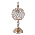 thumbnail image 1 of Portavelas de cristal, candelabros dorados, centros de mesa, velas votivas Diámetro 114 cm Altura 36 cm, 1 of 9