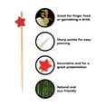 thumbnail image 3 of BambooMN 3.9" Decorative Star Bamboo Cocktail Fruit Sandwich Toothpicks Skewers for Catered Events, Holiday's, Restaurants or Buffet Party Supplies, 100 Pieces, 3 of 5