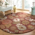 thumbnail image 2 of Country & Floral Rug - Blossom Wool Pile -Red/Multi-Color:Red/Multi,Design:Country & Floral,Shape:Round,Size:6'LX6'W, 2 of 4