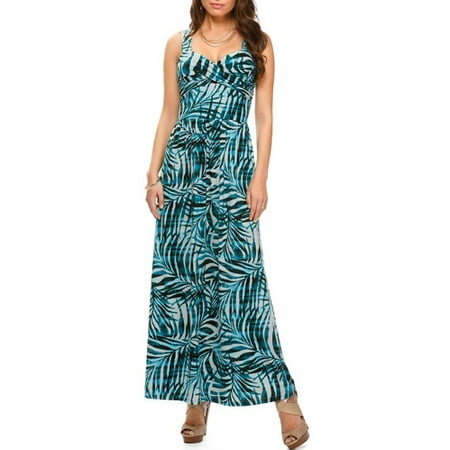 Miss Tina Women's Twisted Bodice Maxi Dress