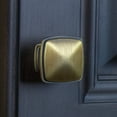 thumbnail image 4 of GlideRite 1-1/4 in. Square Cabinet Knob, Antique Brass, Pack of 10, 4 of 5