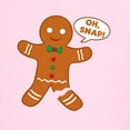 thumbnail image 3 of CafePress - Oh Snap Gingerbread Man Kids Light T Shirt - Light T-Shirt Kids XS-XL, 3 of 4