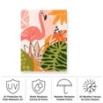 thumbnail image 3 of June Erica Vess 'Jungle Flamingo II' Outdoor Canvas 19x19, 3 of 5