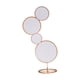 thumbnail image 1 of Soporte de aro redondo para fondo de boda, soporte para flores, marco de flores artificiales desmontable para decoración de eventos de graduación, Oro con película, 1 of 8