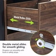 thumbnail image 5 of TribeSigns Bookcase with 2 Drawers, Vintage Industrial Etagere Standard Bookshelf in Rustic, Multiple 4 Tier Storage Cabinet for Home Office Organizer, 5 of 6