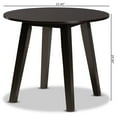 thumbnail image 7 of Baxton Studio Ela Modern and Contemporary Dark Brown Finished 35-Inch-Wide Round Wood Dining Table, 7 of 7