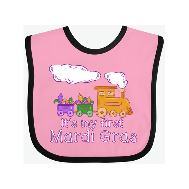 Inktastic It S My 1st Mardi Gras Fleur De Lis Trio Train Infant Bib Unisex Walmart Com Walmart Com