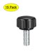 thumbnail image 1 of Uxcell M5 x 15mm macho rosca cabeza redonda estriada perillas de sujeción 15 paquetes, 1 of 5