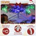 thumbnail image 5 of VEIKOUS 6.5' Christmas Pencil Tree, Pre-Lit Flocked Slim Xmas Tree W/ 200 Multi-Color Twinkling LED Lights, Green, 5 of 10