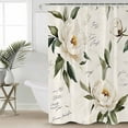 thumbnail image 2 of Extra Long Shower Curtain 72x96 Inch, Farmhouse Flowers Shower Curtain Waterproof Bathroom Decor Retro Spring Botanical Floral Leaves Fabric Bath Curtain Set Accessories with Hooks, 2 of 6