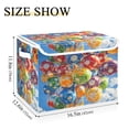 thumbnail image 3 of 16.5x12.6x11.8in Foldable Flip-Top Storage Bin, Dustproof Magic Tape Closure, Ideal for Home & Toy Organization，Colorful Balloons, 3 of 7