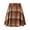 Orange, variant on Aueoeo Women Skirts Elastic Waist Uniform Tennis Casual Skirt Plaid Printed Pleated Skirts Y2k Fashion Mini Skirt