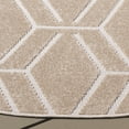thumbnail image 4 of SAFAVIEH Stella Ruadhan Geometric Indoor/Outdoor Area Rug, Beige, 6'7" x 6'7" Round, 4 of 12
