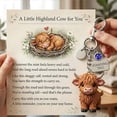 thumbnail image 1 of CaiYueKe Highland Cow Keychain Zodiac Month Keychain Animal Themed Keychain Inspirational Gift for Quiet Strength Reminder Daily Motivational Keychain for Men Women Birthday Gift Friendship Gift, 1 of 9