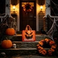 thumbnail image 5 of Halloween Reusable Grocery Tote Bag, Aesthetic Shopping Shoulder Handbag Foldable Non-woven Present Gift for Cookies Candy (Orange), 5 of 6