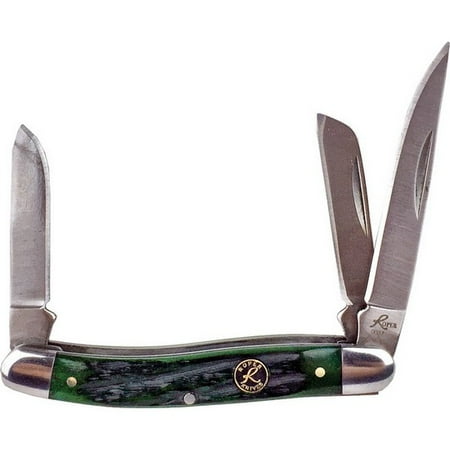 - Roper Knives RP0001CGB Green Bone Clip/Sheepsfoot/Spey Folding Pocket Knife
