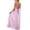 Pink, variant on HAOTAGS Girls Striped Dresses,Summer Drawstring Cami Beach Cover Gown Tank Maxi Dress Blue 11-12
