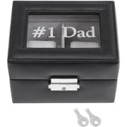 Personalized 2 Slot Leather Watch Box, Available in Monogram or Message