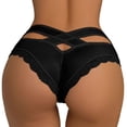 thumbnail image 1 of B91xZ Culottes Respirantes à Rayures Bikini, Noir m, 1 of 5