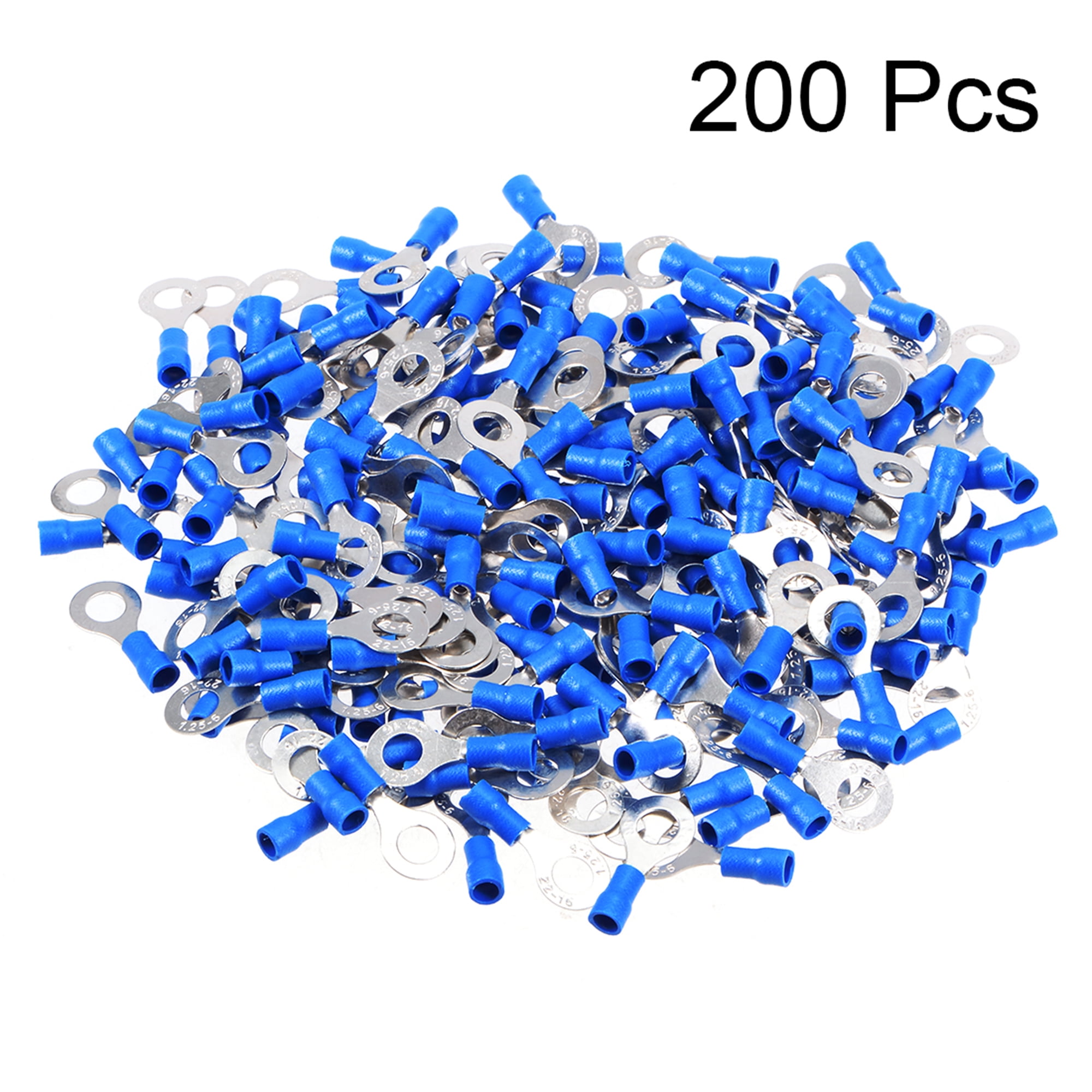 Details about / RV1.25-4S Crimp Terminal Ring Spade Wire Connector for 22-16AWG 200Pcs