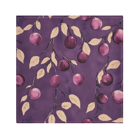 Napkin Satin Napkin 20*20Inchx1 Kitchen Towel Dinner Plate Towel Decorative Towel Napkin Tea Towel Suitable For Kitchen Table Purple Plum