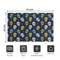 thumbnail image 5 of Navy Colorful Skull Pattern Door Rugs,Washable Non Slip Door Mats Indoor,Decorative Door Mats,Entry Mat Indoor for Entrance,Bedroom,Kitchen,Bathroom,20"x32", 5 of 6