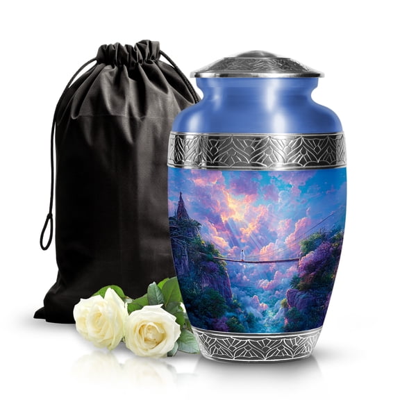 SABURIAL Jesus Urn - Lovely Funeral Urns for Male - Decorative Handmade Urns for Human Ashes - Cremation Urn for Ash - 10 Inch - Large with Velvet Bag