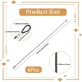 thumbnail image 2 of 6Pcs 19.7 Inch Stainless Steel Safety Cable Lock Black Metal Lanyard Link Lock Hook Eyelets Loops Chain Security Wire Rope Cables with Plastic Coated for DIY Outdoor Gates Hanging Luggage, 2 of 9