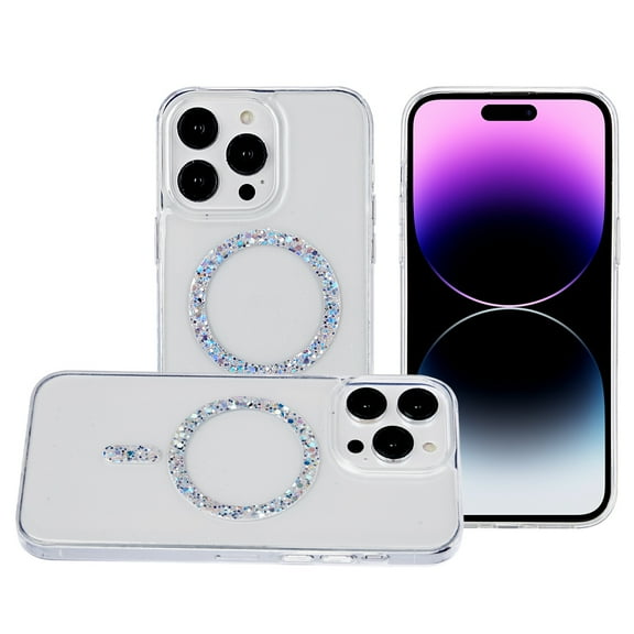 Designed for Apple iPhone 15 Pro Max Fashion IMD Design Pattern Cute Design Hybrid with Magnetic Circle MagSafe Compatible Phone Case Cover [Epoxy Design]