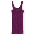 thumbnail image 1 of Aeropostale - Camiseta sin mangas elástica acanalada para mujer, color morado, pequeño Aeropostale Camiseta sin mangas, 1 of 2