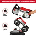 thumbnail image 2 of PowerSmart Portable Band Saw, 120V Removable Alloy Steel Base Cordless Band Saw, 5 Inch Cutting Capacity 10Amp Motor Handheld, 2 of 9