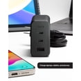 thumbnail image 3 of Cargador Mophie GaN de 100 W de 3 puertos USB-C PD con cable de 1,5 m, 3 of 7