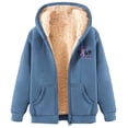 thumbnail image 2 of Otvok Womens Fleece Jacket with Pockets Long Sleeve Zip Sweatshirts, 2 of 6